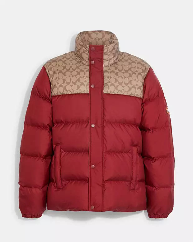 CHAQUETA PUFFER COLORBLOCK COACH SIGNATURE
