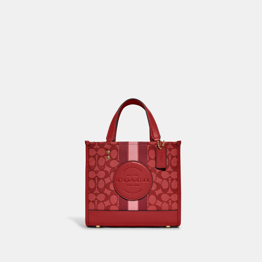 MINI CARTERA DEMPSEY TOTE 22 SIGNATURE JACQUARD RED