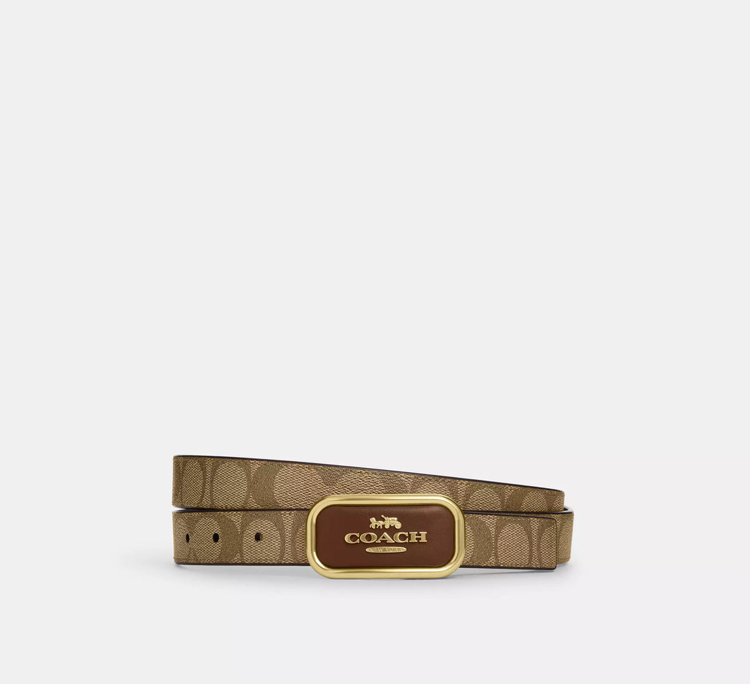 CORREA COACH MORGAN REVERSIBILE SIGNATURE CANVAS HEBILLA PLACA