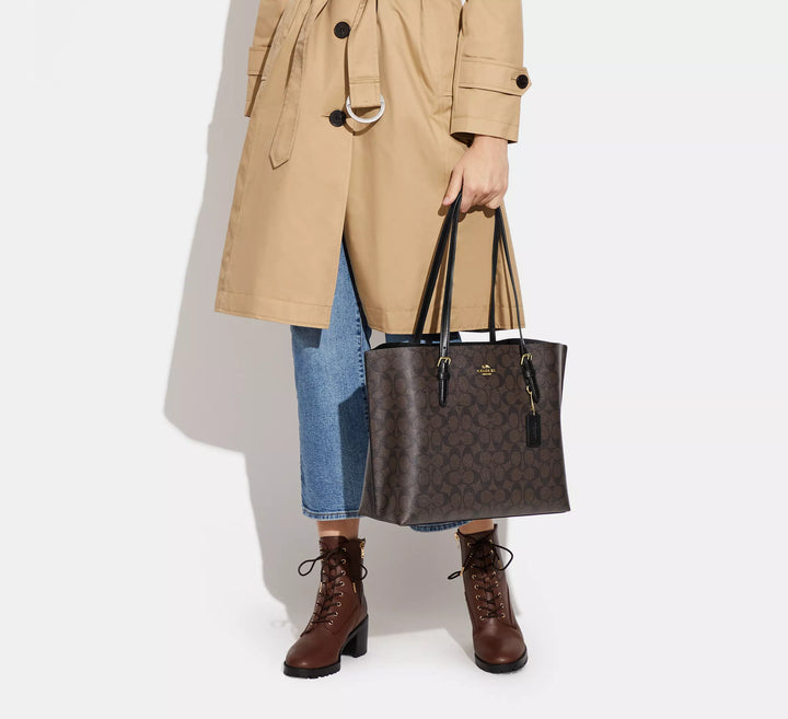 CARTERA COACH MOLLIE TOTE SIGNATURE CANVAS GRANDE