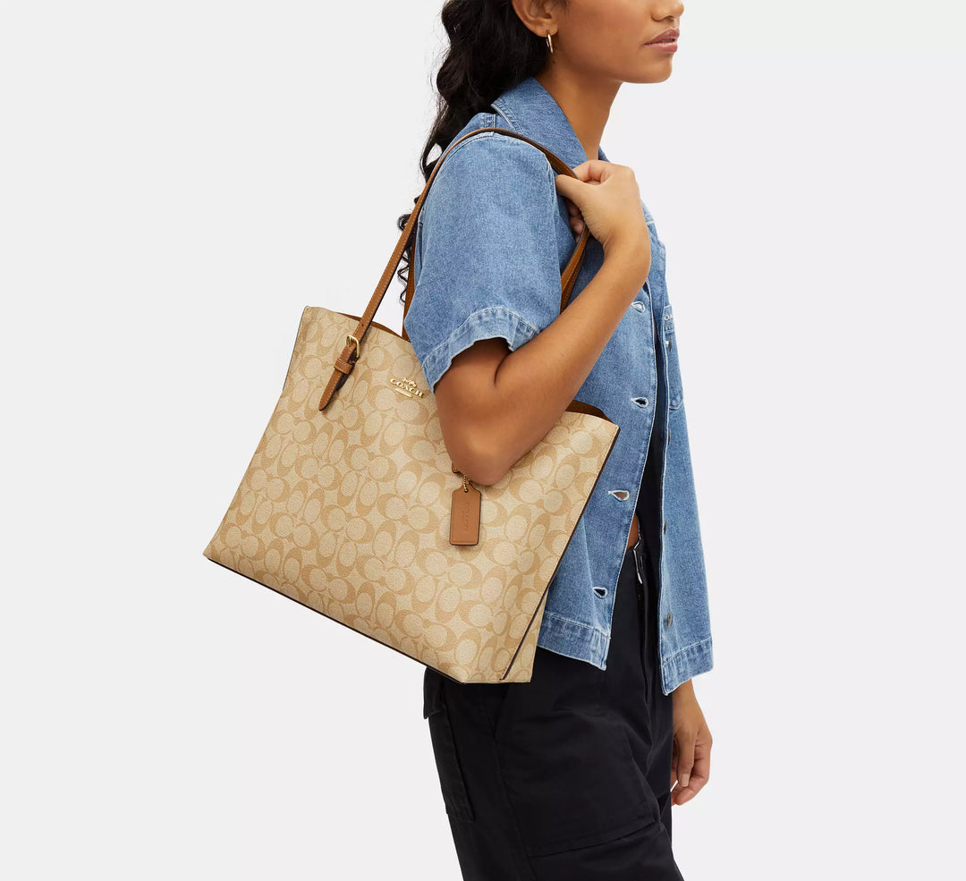 CARTERA COACH MOLLIE TOTE SIGNATURE CANVAS GRANDE