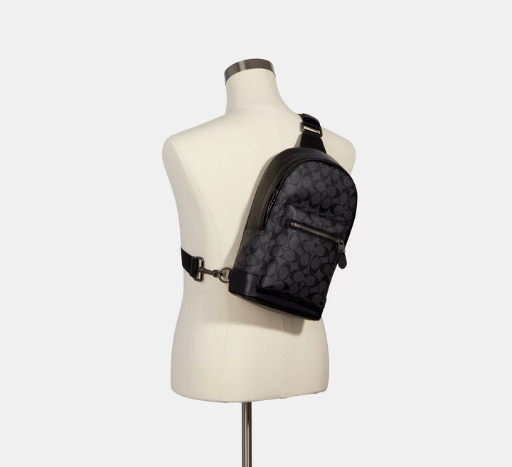 MANOS LIBRES COACH WEST BACKPACK SIGNATURE CANVAS