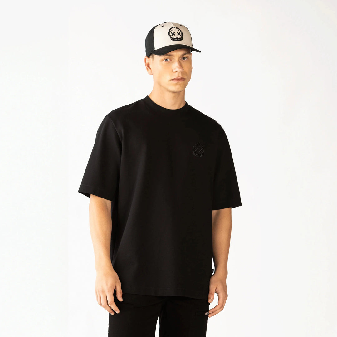 CAMISETA OVERSIZED MONASTERY APILO NEGRA