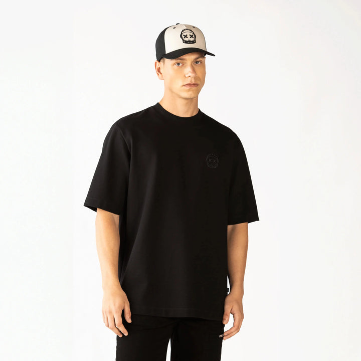 CAMISETA OVERSIZED MONASTERY APILO NEGRA