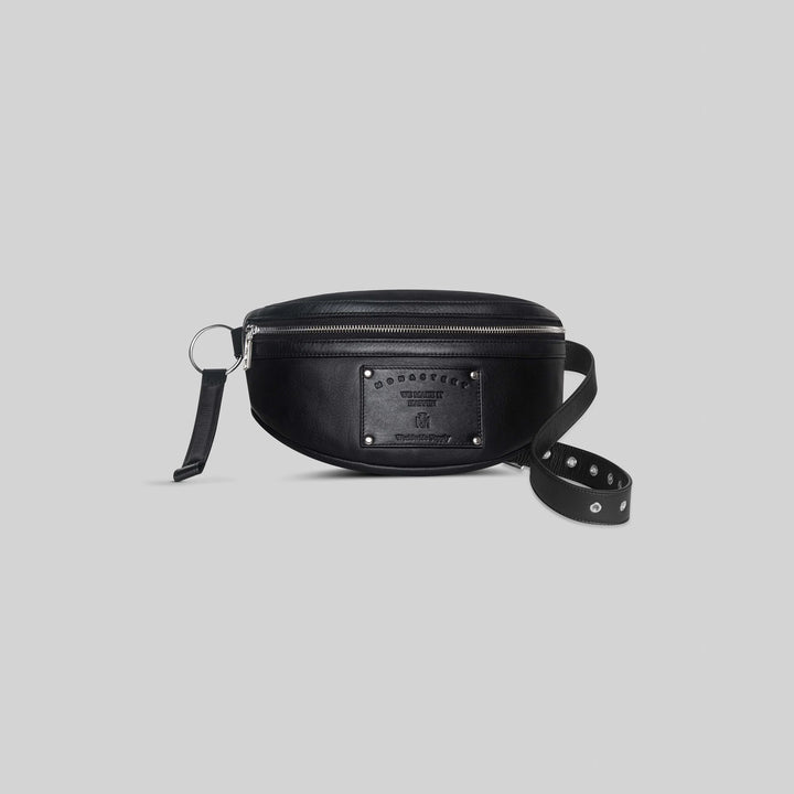 FANNYPACK MONASTERY LOTUS BLACK 100% CUERO