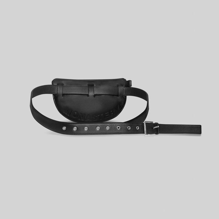 FANNYPACK MONASTERY LOTUS BLACK 100% CUERO