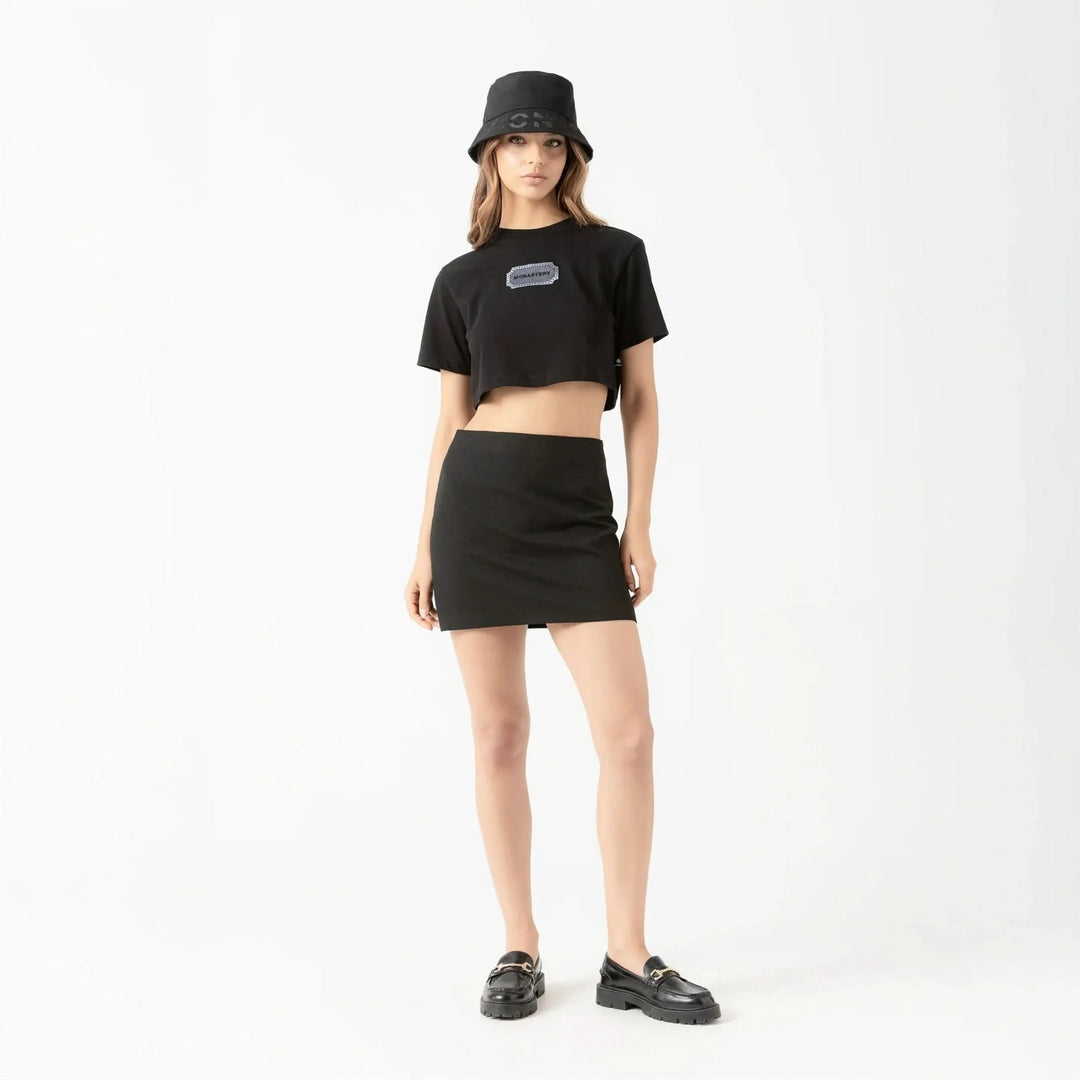 CROP TOP MONASTERY BEHN MUJER NEGRO