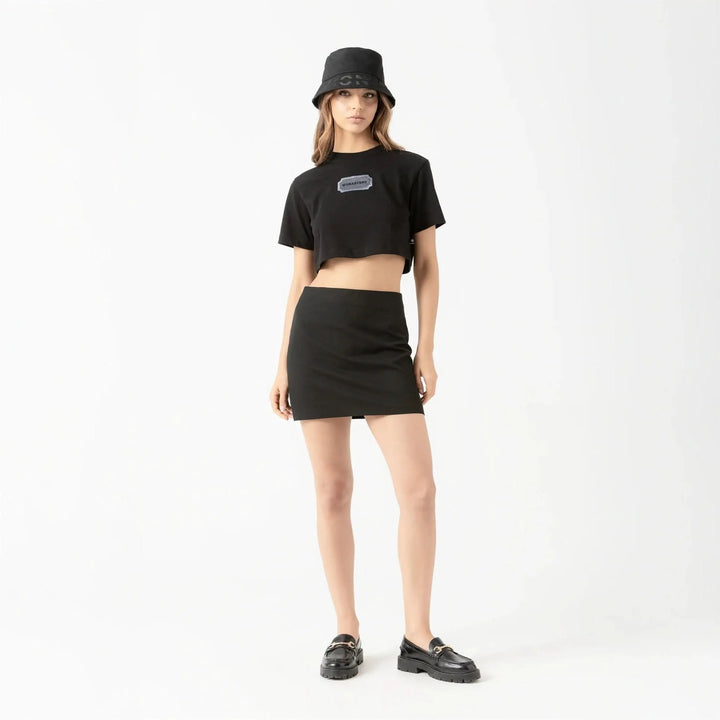 CROP TOP MONASTERY BEHN MUJER NEGRO