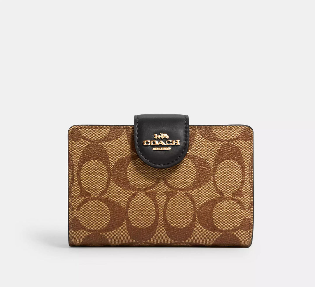 BILLETERA MEDIANA COACH SIGNATURE CANVAS