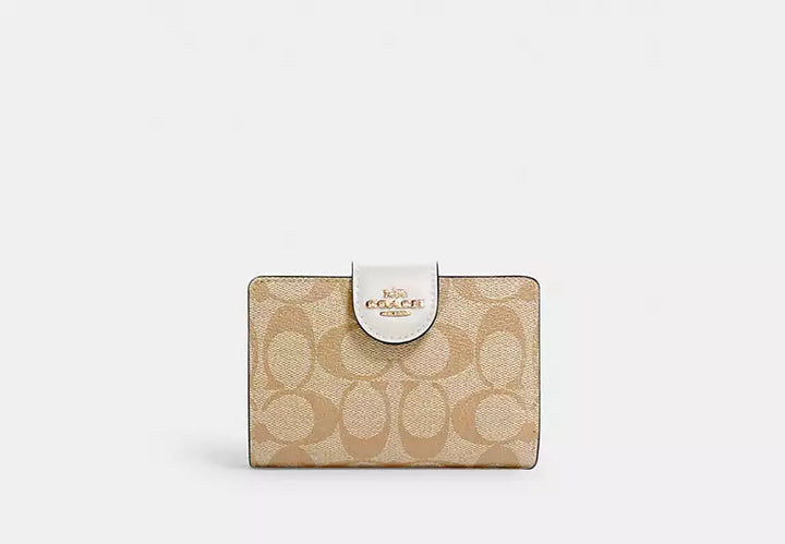 BILLETERA MEDIANA COACH SIGNATURE CANVAS