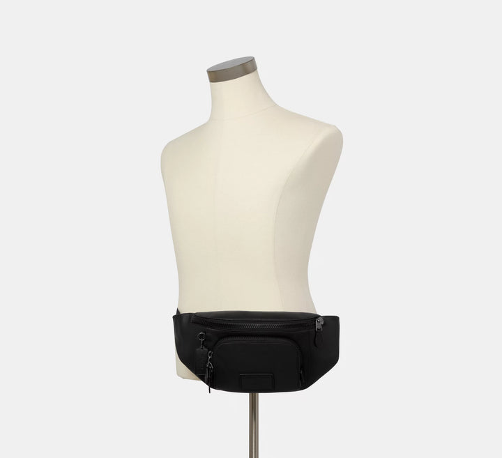 RIÑONERA COACH TRACK BELT BAG EN CUERO