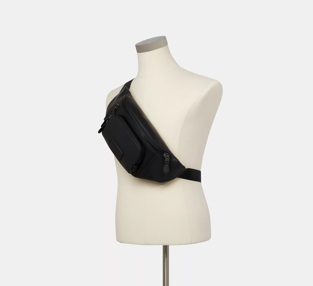 RIÑONERA COACH TRACK BELT BAG EN CUERO