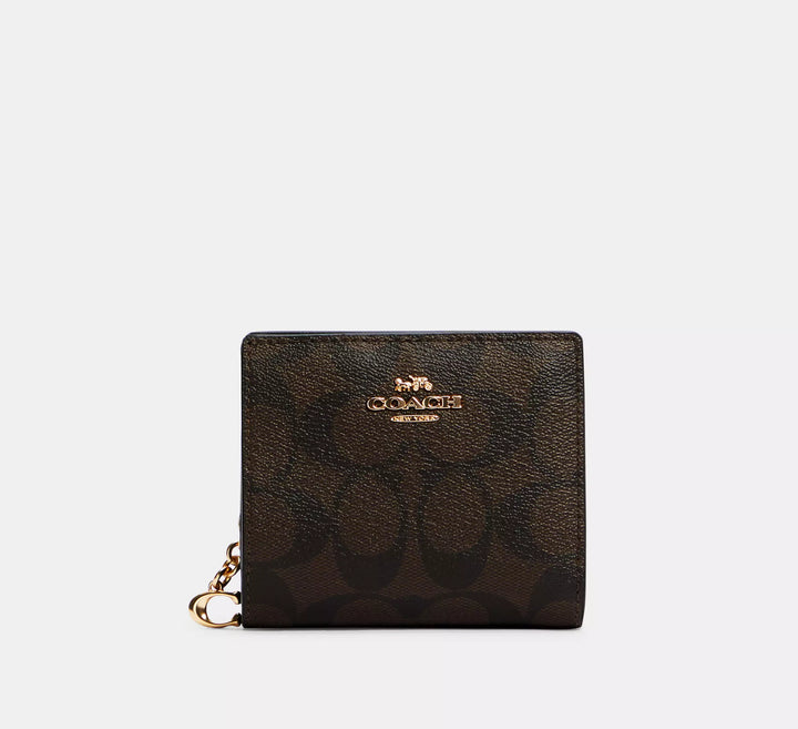 BILLETERA PEQUEÑA COACH SNAP SIGNATURE CANVAS