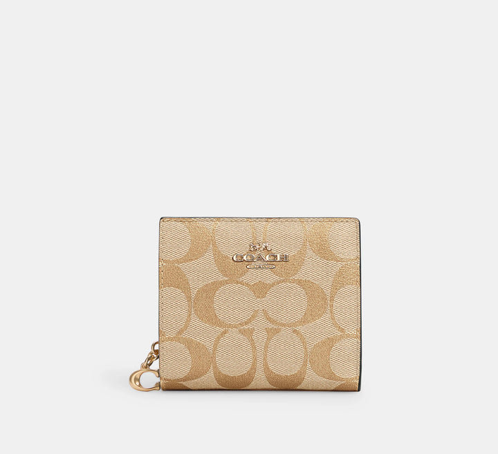 BILLETERA PEQUEÑA COACH SNAP SIGNATURE CANVAS