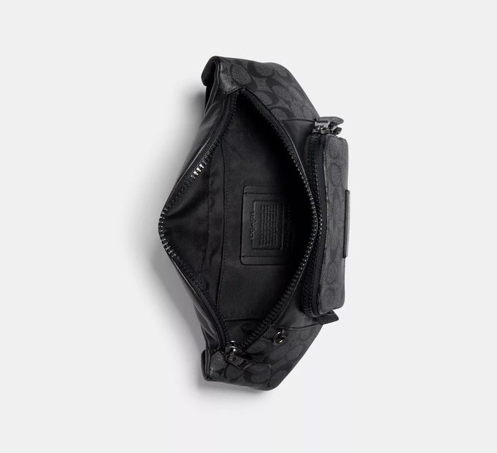 RIÑONERA COACH TRACK BELT BAG SIGNATURE CANVAS