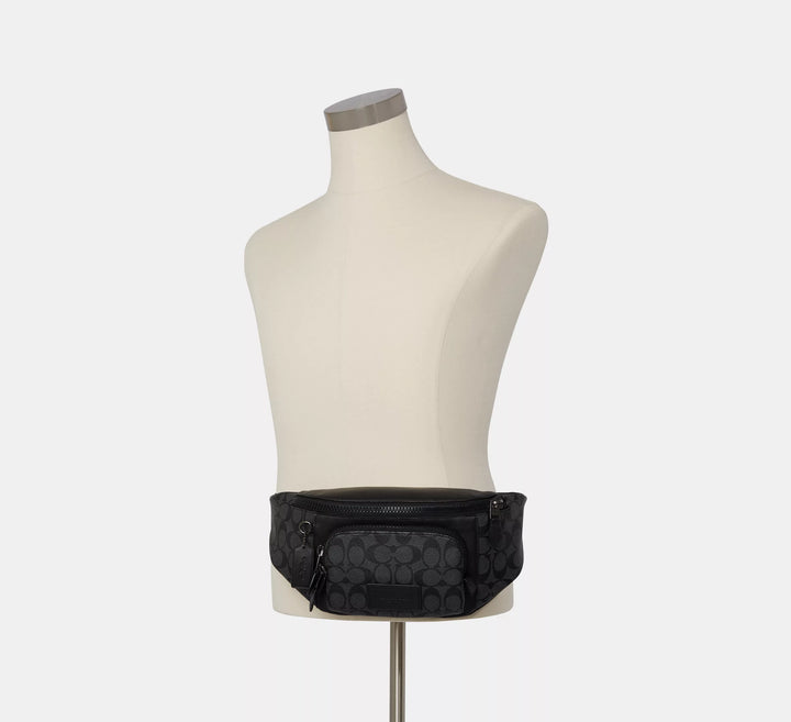 RIÑONERA COACH TRACK BELT BAG SIGNATURE CANVAS