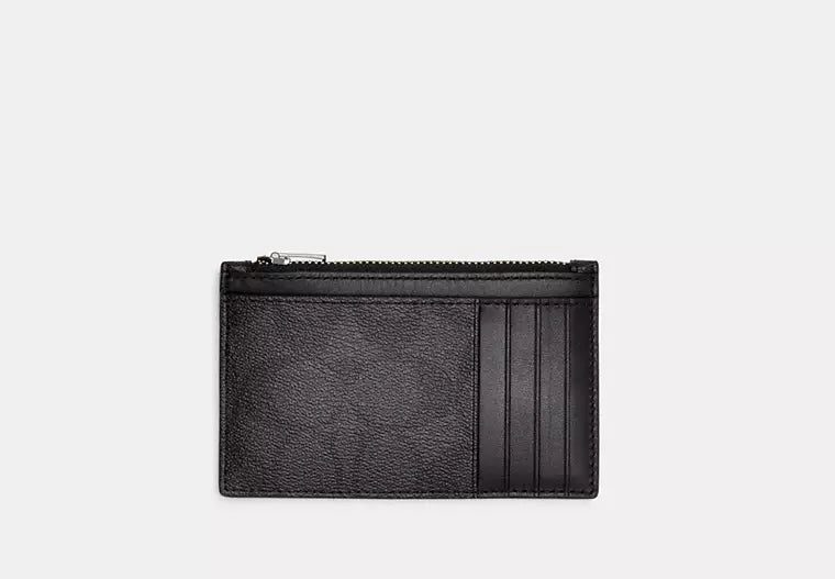 TARJETERO CON MONEDERO COACH SIGNATURE CANVAS