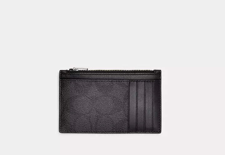 TARJETERO CON MONEDERO COACH SIGNATURE CANVAS