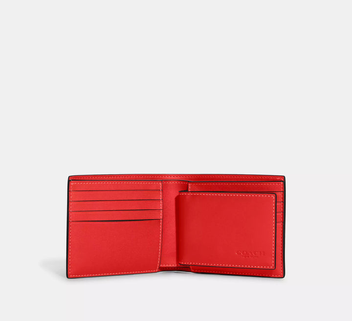 SET DE BILLETERA, TARJETERO Y LLAVERO COACH SIGNATURE CANVAS