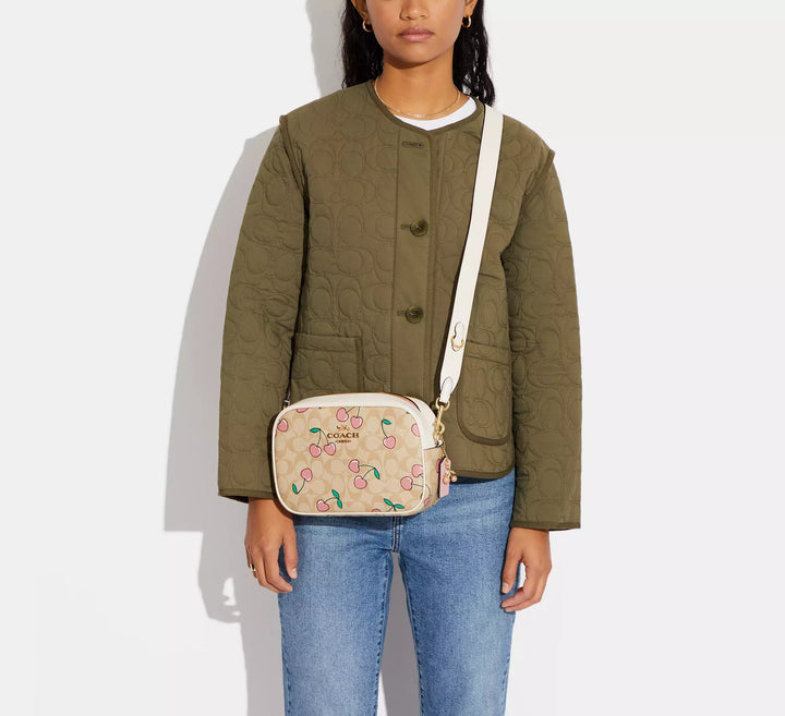 MANOS LIBRES COACH JAMIE SIGNATURE CANVAS CEREZAS