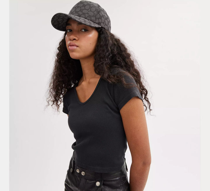GORRA COACH SIGNATURE JACQUARD GRAFITO