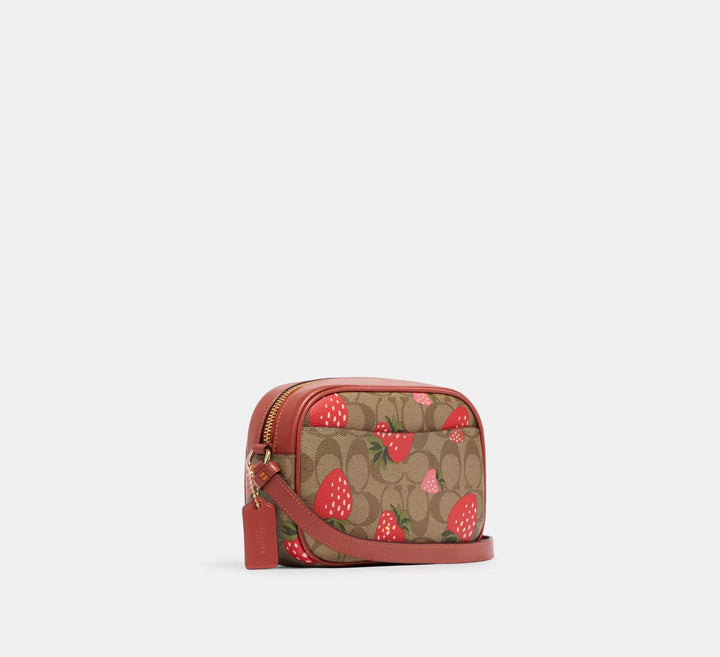 MANOS LIBRES COACH MINI JAMIE SIGNATURE CANVAS FRESAS