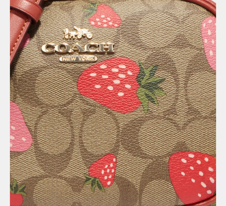 MANOS LIBRES COACH MINI JAMIE SIGNATURE CANVAS FRESAS