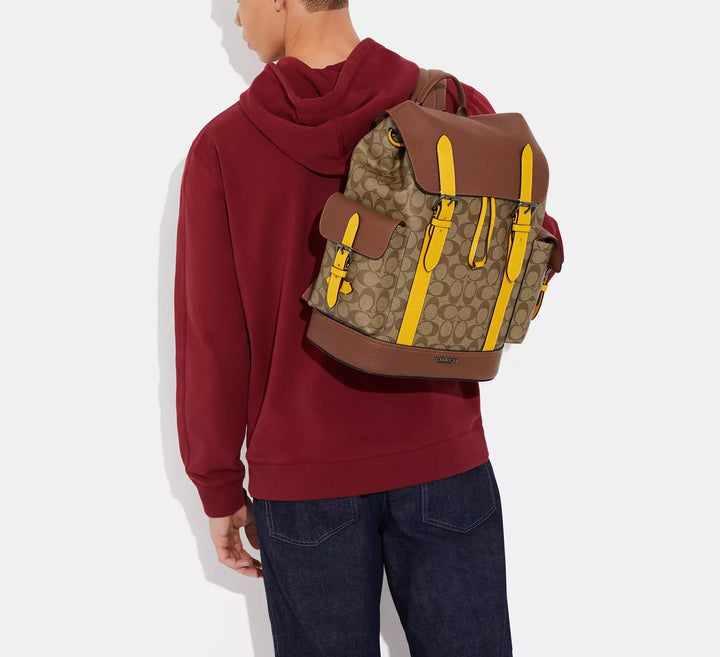 BACKPACK COACH HUDSON SIGNATURE CANVAS