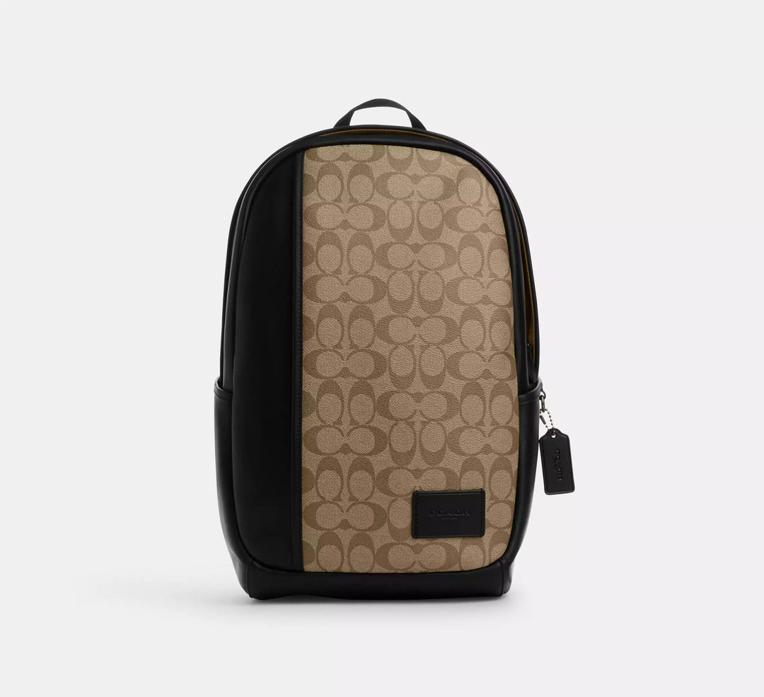 bolsa backpack coach Backpack Coach Edge Signature Canvas Khaki – Triamonto