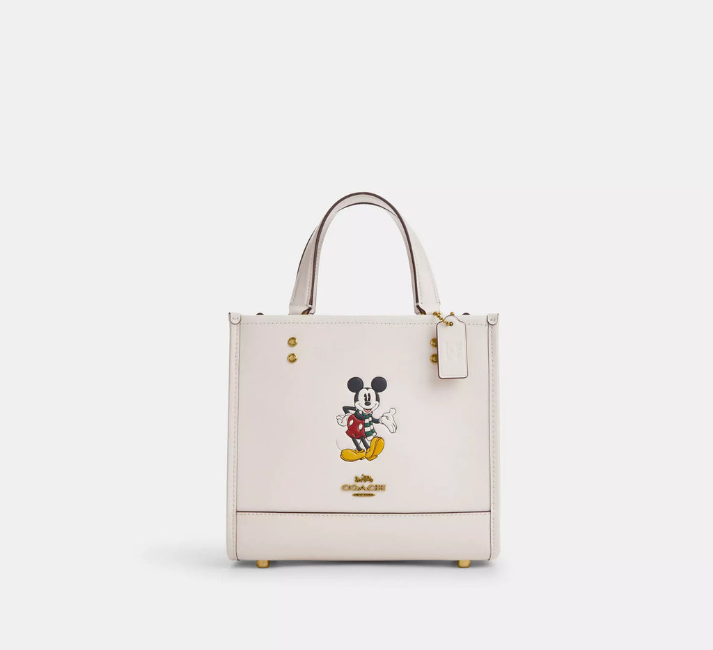 Cartera Dempsey Tote 22 Edicion Especial Disney X Coach Blanco Triamonto