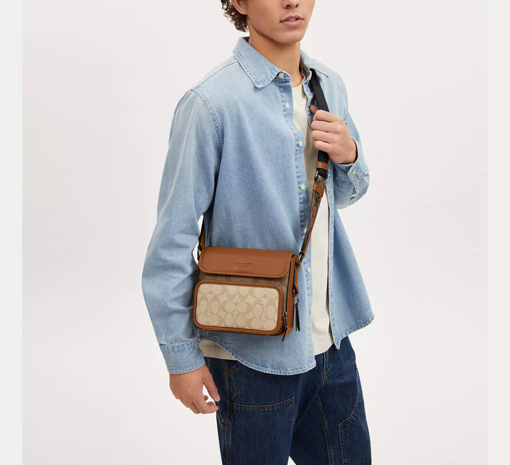 MANOS LIBRES COACH SULLIVAN FLAP SIGNATURE CANVAS