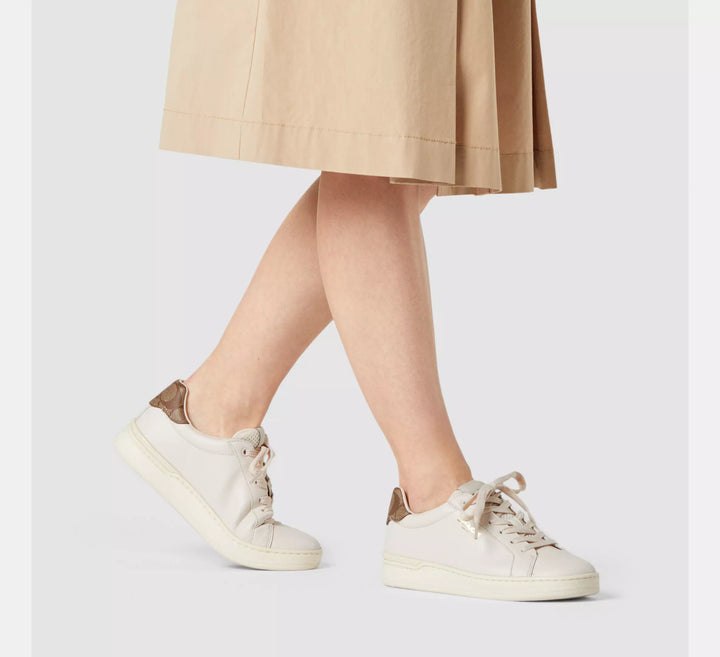 TENNIS COACH LOW TOP SNEAKER SIGNATURE CANVAS