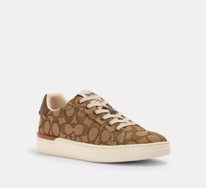 TENNIS COACH LOW TOP SNEAKERS SIGNATURE JACQUARD