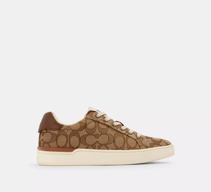 TENNIS COACH LOW TOP SNEAKERS SIGNATURE JACQUARD
