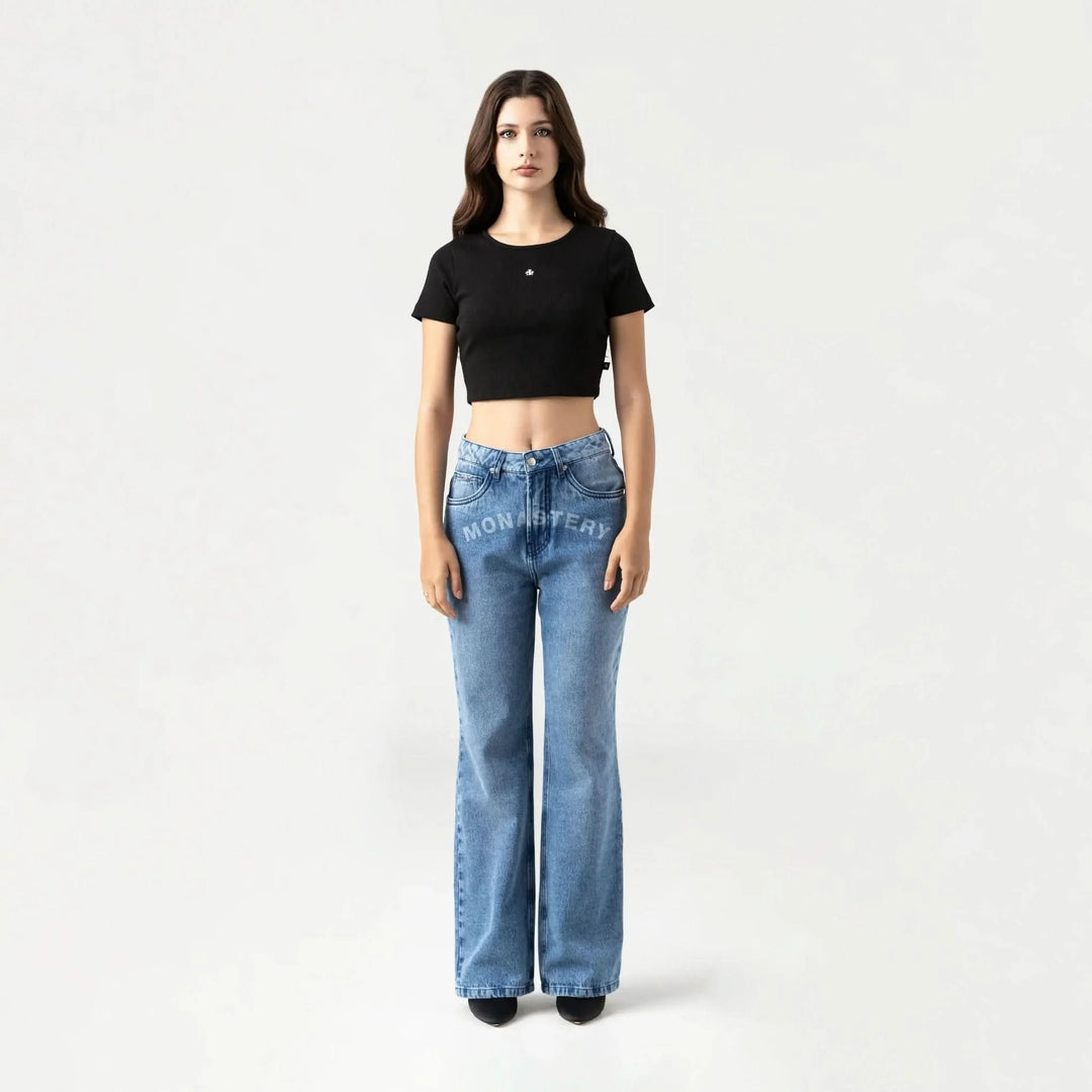 CROP TOP MONASTERY GODIVA MUJER BLACK