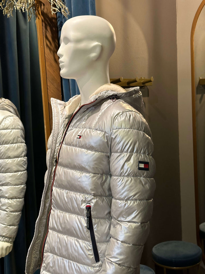 CHAQUETA PUFFER SHERPA PERLADA