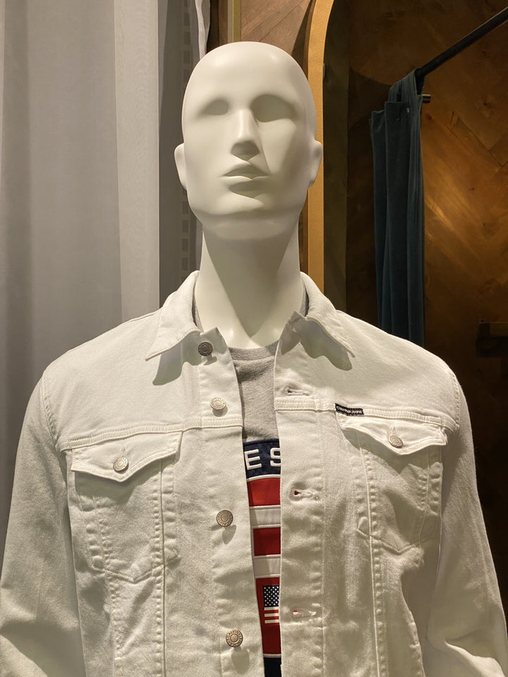 CHAQUETA DENIM BLANCA CK JEANS CALVIN KLEIN JEANS