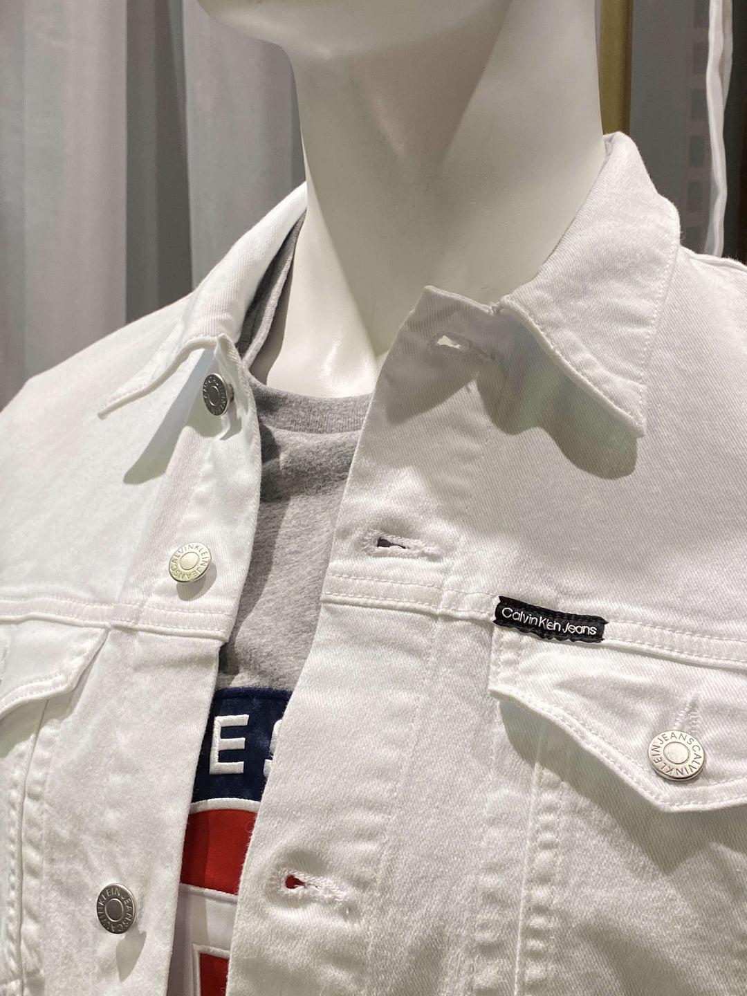 CHAQUETA DENIM BLANCA CK JEANS CALVIN KLEIN JEANS