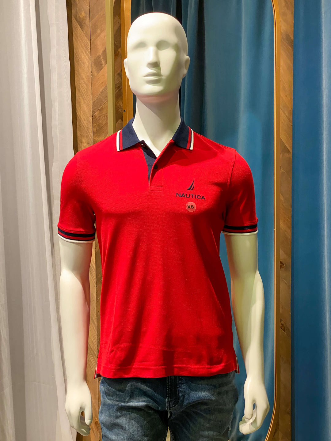 Playera Tipo Polo Playera Nautica Roja Playera Tipo Polo Nautica